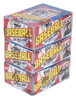 1982 Topps Baseball Unopened Wax Boxes Trio (3) – 108 Packs, In Total – All BBCE Certified